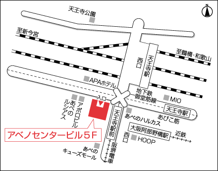アートネイチャー 阿倍野店 地図画像