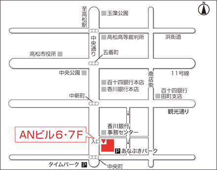 アートネイチャー 高松店 地図画像