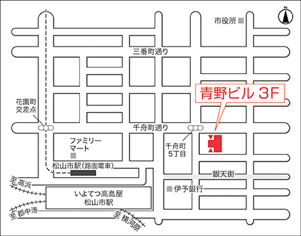 アートネイチャー 松山店 地図画像