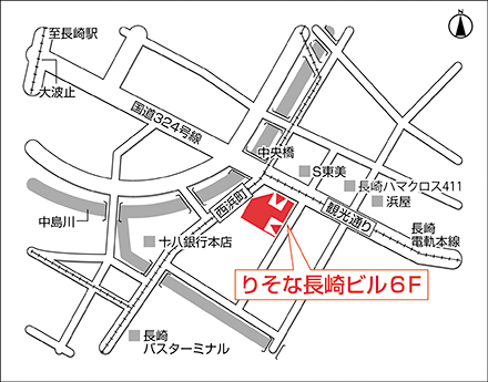 アートネイチャー 長崎店 地図画像