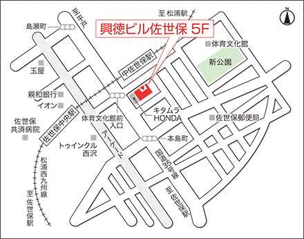 アートネイチャー 佐世保店 地図画像