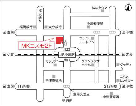 アートネイチャー 中津店 地図画像