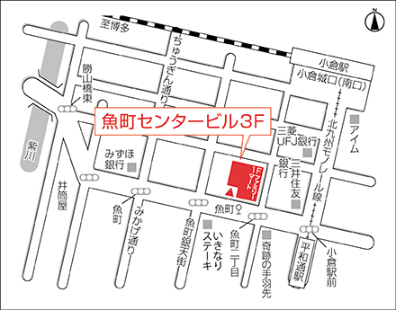 アートネイチャー 小倉店 地図画像