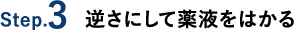 Step.3 逆さにして薬液をはかる